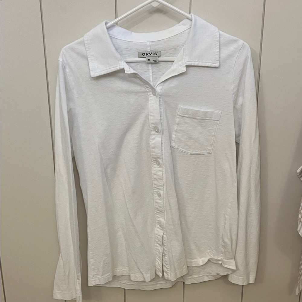 Orvis Crisp White Long Sleeve Shirt
